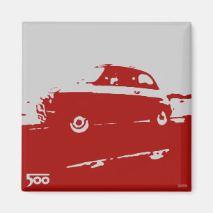 Imã Ímã do clássico de Fiat 500 - vermelho na luz