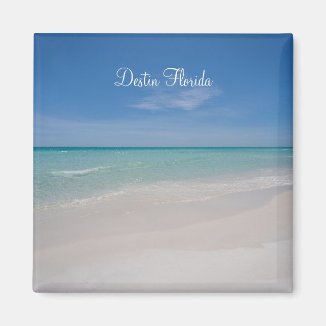 Imã Ímã do Destin Florida Beach Square (Frente)