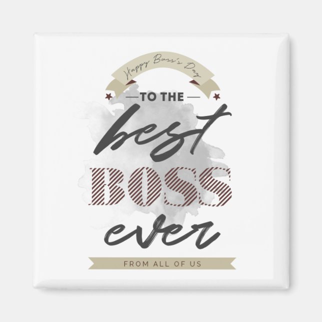 Imã Ímã do Dia do Chefe Feliz (Frente)