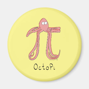 Imã Ímã do Dia do Pi da Matemática Fofura do Polvo