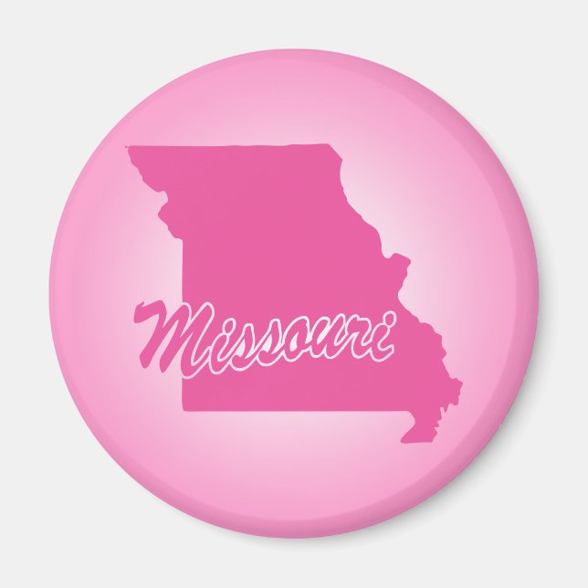 Imã Ímã do Estado Pink Missouri (Frente)