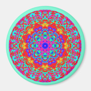 Imã Ímã do estilo da mandala de Fuschia da hortelã