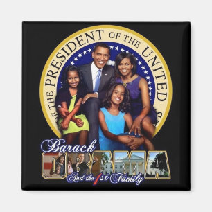 Imã Ímã do Família-Quadrado de OBAMA-1ST