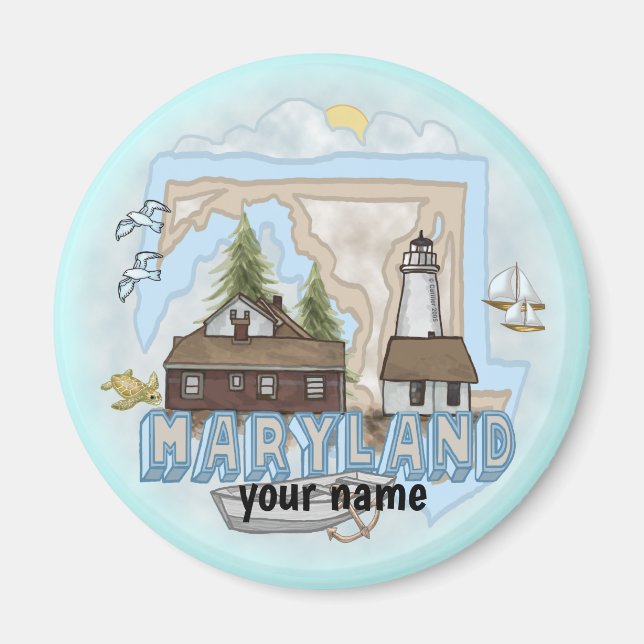 Imã Ímã do Farol de Maryland  (Frente)
