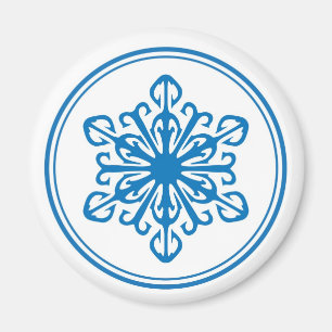 Imã Ímã do floco de neve - azul