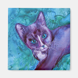 Imã Ímã do gatinho - "smoking roxo "