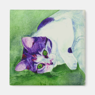 Imã Ímã do gato de chita - "menina Verde-Eyed "
