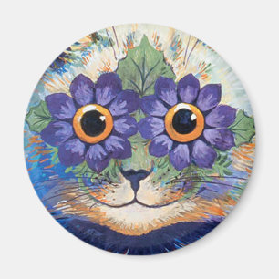 Imã Ímã do gato do Hippie de flower power do vintage