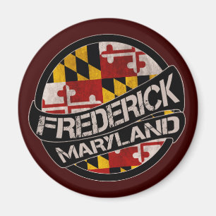 Imã Ímã do grunge da bandeira de Frederick Maryland