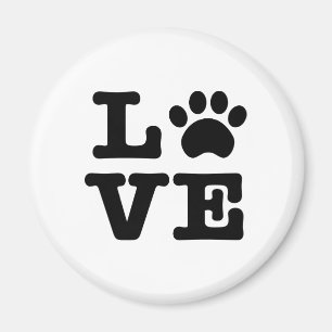 Imã Ímã do impressão da pata do amor