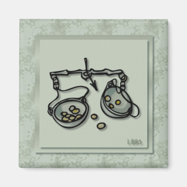 Imã Ímã do Libra do sinal do zodíaco (Frente)