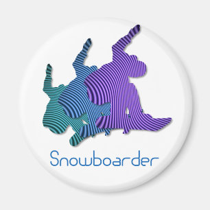 Imã Ímã do logotipo do Snowboarder