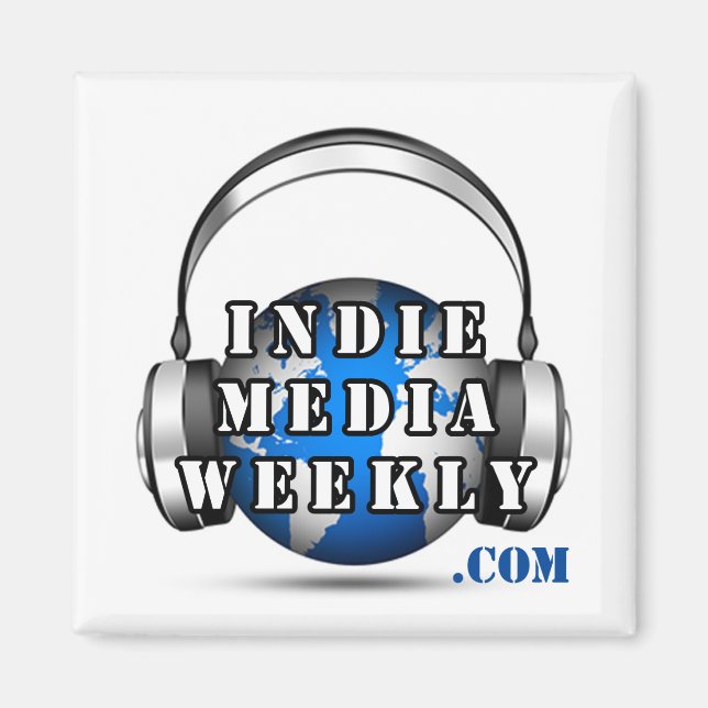 Imã ímã do logotipo Indie Media Weekly (Frente)