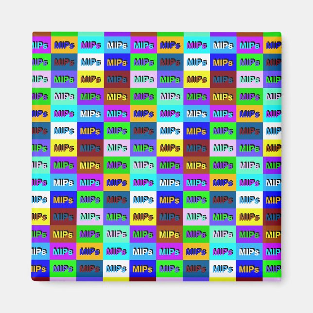 Imã ímã do logotipo mini multimips (Frente)