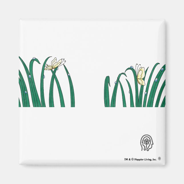 Imã Ímã do logotipo vivo mais feliz (Frente)