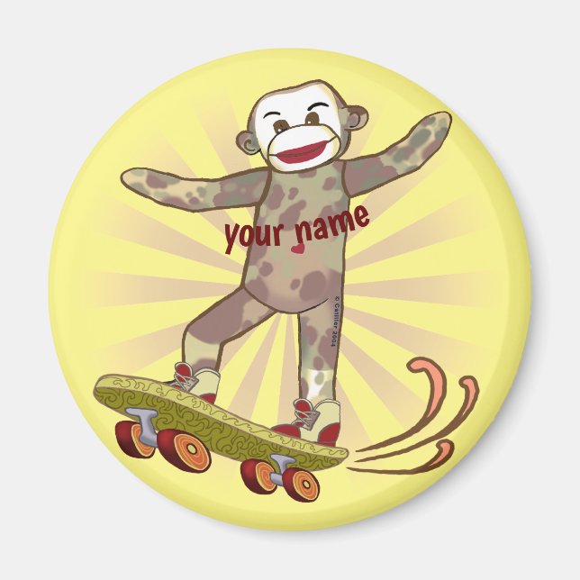Imã Ímã do Macaco de Meia Skater (Frente)