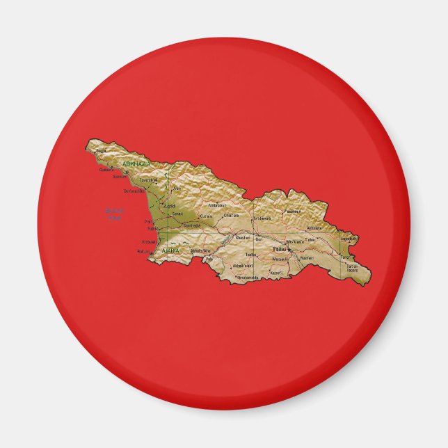Imã Ímã do Mapa da Geórgia (Frente)