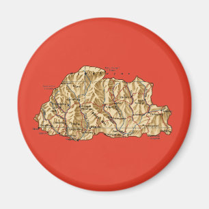 Imã Ímã do mapa de Bhutan