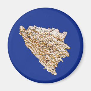 Imã Ímã do mapa de Bósnia - de Herzegovina