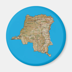 Imã Ímã do mapa de Congo-Kinshasa