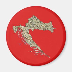Imã Ímã do mapa de Croatia