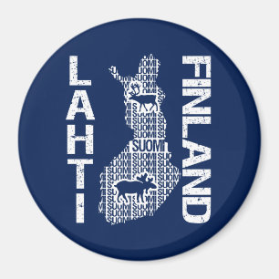 Imã Ímã do MAPA de FINLANDIA - Lahti