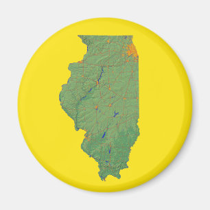 Imã Ímã do mapa de Illinois