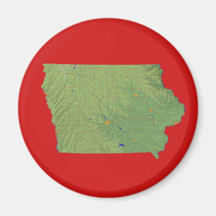 Imã Ímã do mapa de Iowa
