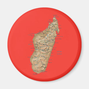 Imã Ímã do mapa de Madagascar
