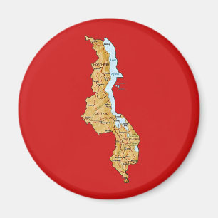 Imã Ímã do mapa de Malawi