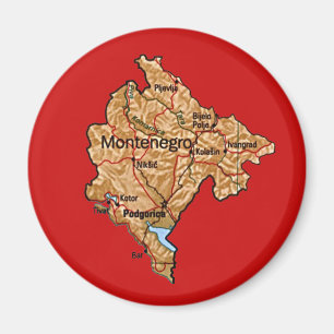 Imã Ímã do mapa de Montenegro