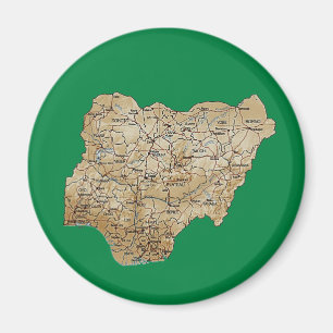 Imã Ímã do mapa de Nigéria