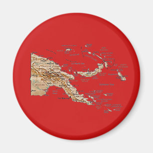 Imã Ímã do mapa de Papuá-Nova Guiné