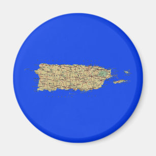 Imã Ímã do mapa de Puerto Rico