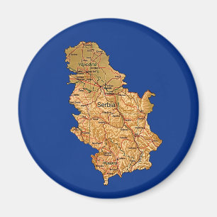 Imã Ímã do mapa de Serbia