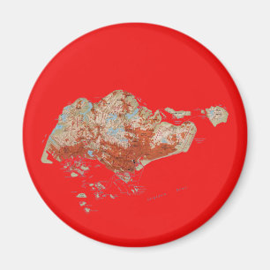 Imã Ímã do mapa de Singapore