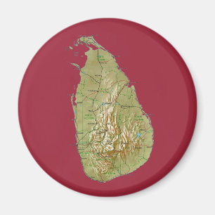 Imã Ímã do mapa de Sri Lanka