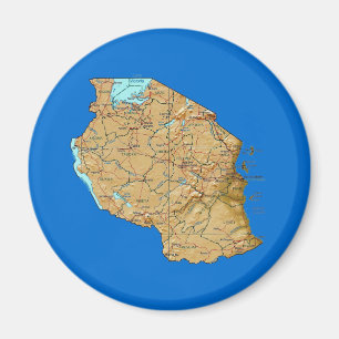 Imã Ímã do mapa de Tanzânia