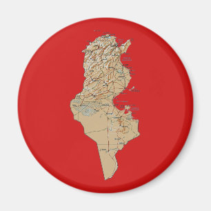 Imã Ímã do mapa de Tunísia