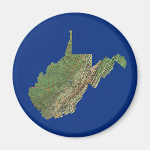 Imã Ímã do mapa de West Virginia