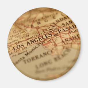 Imã Ímã do mapa do vintage de LOS ANGELES