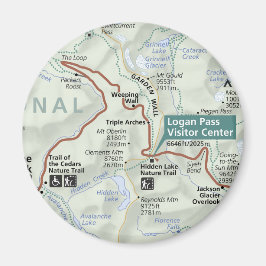 Imã ímã do mapa Glacier (Montana)