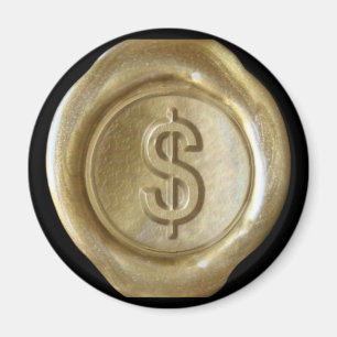 Imã Ímã do monograma do selo da cera - ouro - estilo