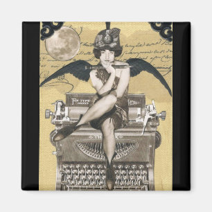 Imã Ímã do musa da máquina de escrever