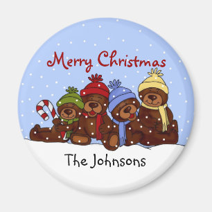 Imã Ímã do Natal da família do urso