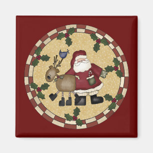 Imã Ímã do Natal de Papai Noel e de rena