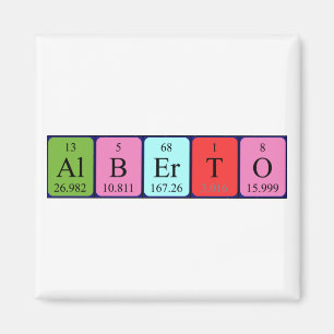 Imã ímã do nome da mesa periódica Alberto