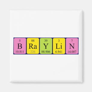 Imã ímã do nome da mesa periódica Braylin