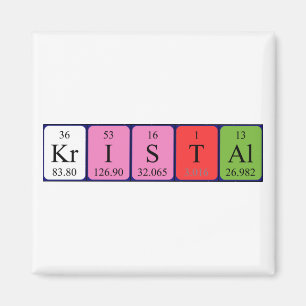 Imã Ímã do nome da mesa periódica de Kristal