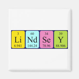 Imã Ímã do nome da mesa periódica de Lindsey